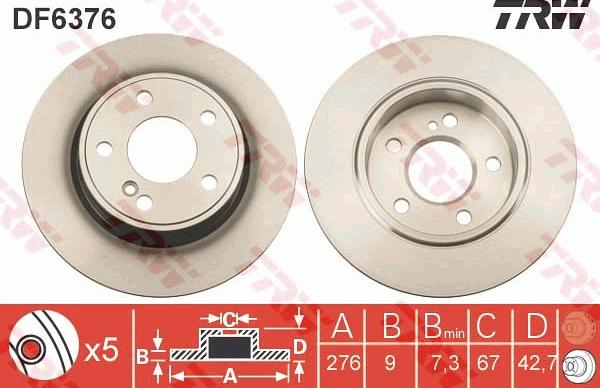 TRW DF6376 - Jarrulevy inparts.fi