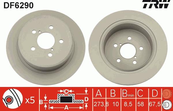 TRW DF6290 - Jarrulevy inparts.fi