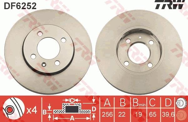 TRW DF6252 - Jarrulevy inparts.fi