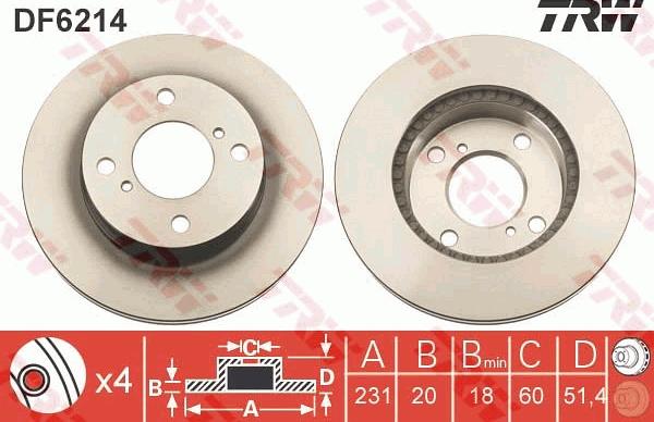 TRW DF6214 - Jarrulevy inparts.fi