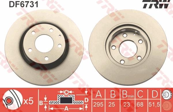 TRW DF6731 - Jarrulevy inparts.fi