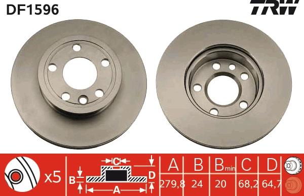 TRW DF1596 - Jarrulevy inparts.fi