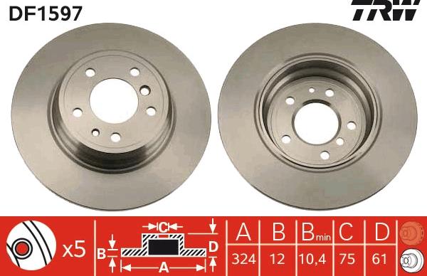 TRW DF1597 - Jarrulevy inparts.fi