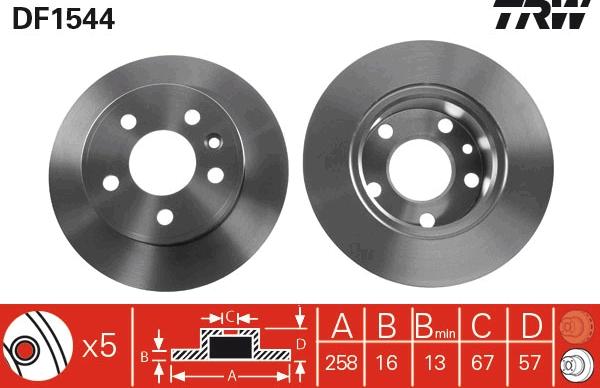 TRW DF1544 - Jarrulevy inparts.fi