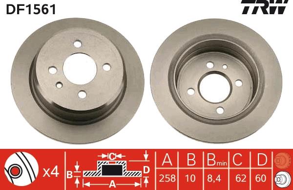 TRW DF1561 - Jarrulevy inparts.fi