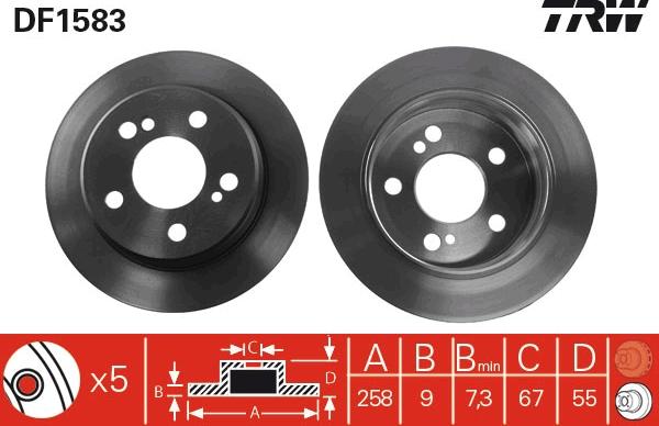 TRW DF1583 - Jarrulevy inparts.fi