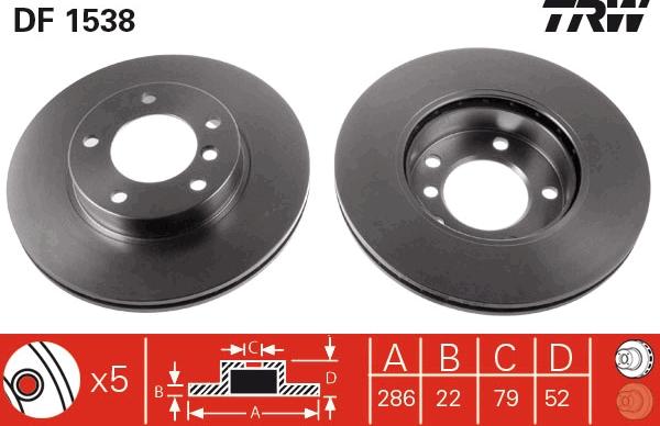 TRW DF1538 - Jarrulevy inparts.fi