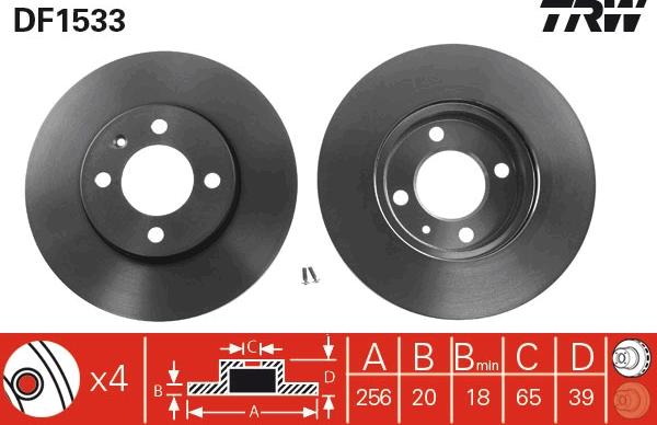 TRW DF1533 - Jarrulevy inparts.fi