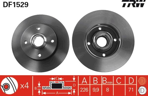 TRW DF1529 - Jarrulevy inparts.fi