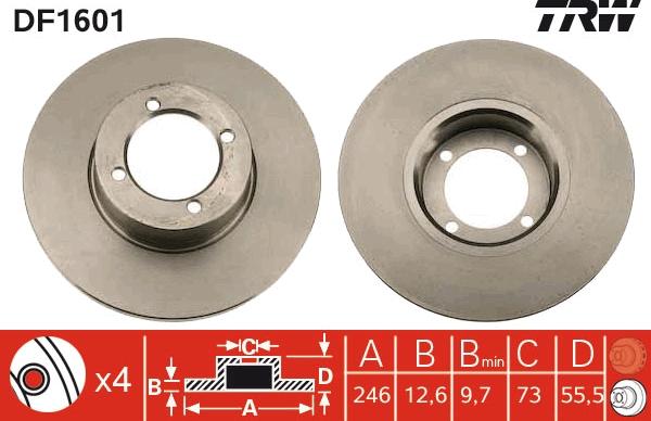 TRW DF1601 - Jarrulevy inparts.fi