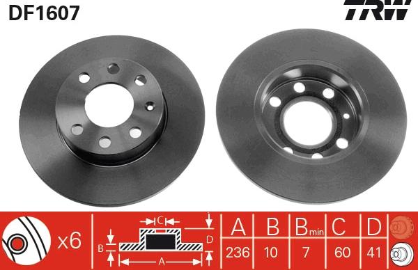 TRW DF1607 - Jarrulevy inparts.fi