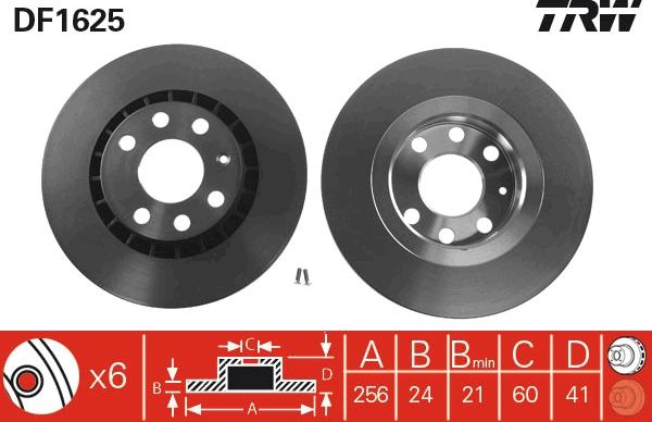 TRW DF1625 - Jarrulevy inparts.fi