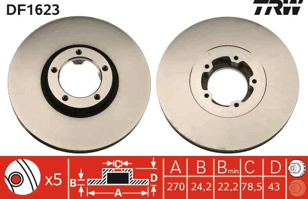 TRW DF1623 - Jarrulevy inparts.fi