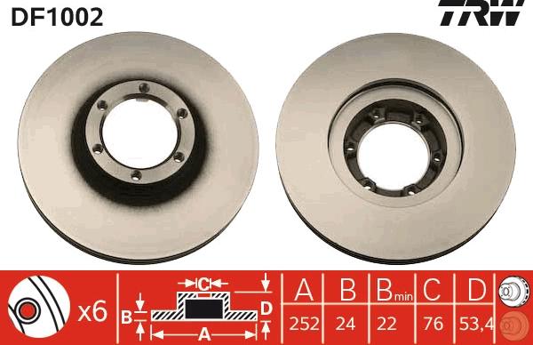 TRW DF1002 - Jarrulevy inparts.fi