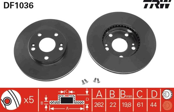 TRW DF1036 - Jarrulevy inparts.fi