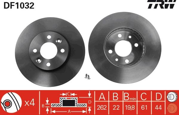 TRW DF1032 - Jarrulevy inparts.fi