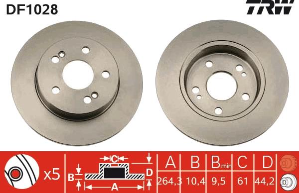 TRW DF1028 - Jarrulevy inparts.fi