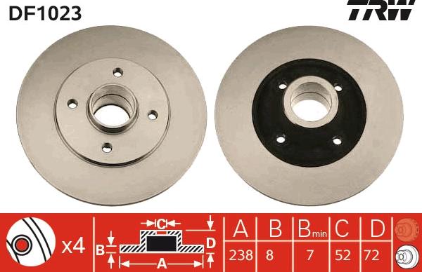 TRW DF1023 - Jarrulevy inparts.fi