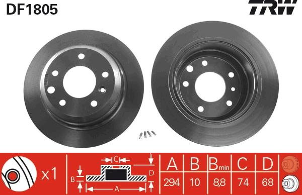 TRW DF1805 - Jarrulevy inparts.fi