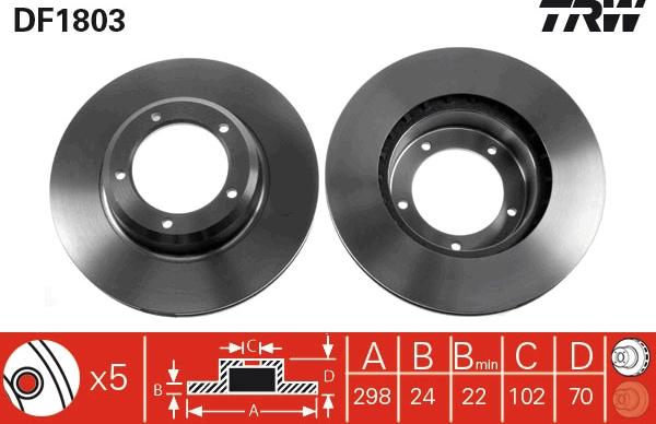 TRW DF1803 - Jarrulevy inparts.fi