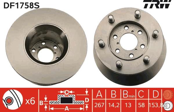 TRW DF1758S - Jarrulevy inparts.fi