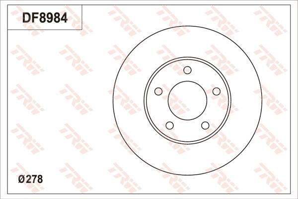 TRW DF8984 - Jarrulevy inparts.fi