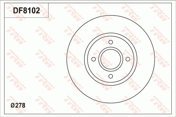 TRW DF8102 - Jarrulevy inparts.fi