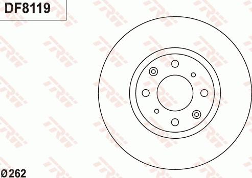 TRW DF8119 - Jarrulevy inparts.fi