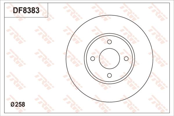 TRW DF8383S - Jarrulevy inparts.fi