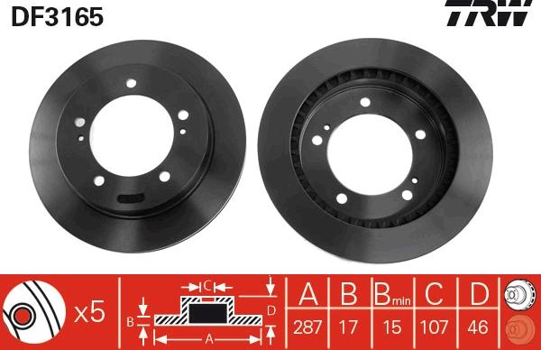 TRW DF3165 - Jarrulevy inparts.fi