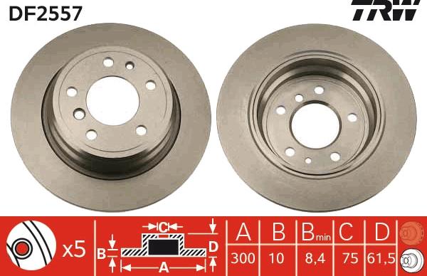 TRW DF2557 - Jarrulevy inparts.fi