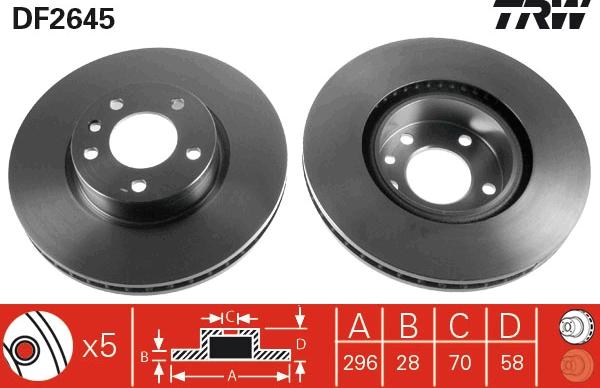 TRW DF2645 - Jarrulevy inparts.fi