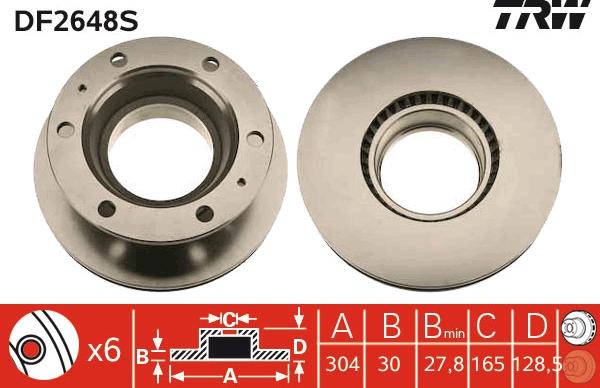 TRW DF2648S - Jarrulevy inparts.fi