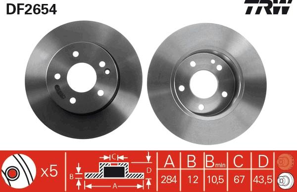 TRW DF2654 - Jarrulevy inparts.fi