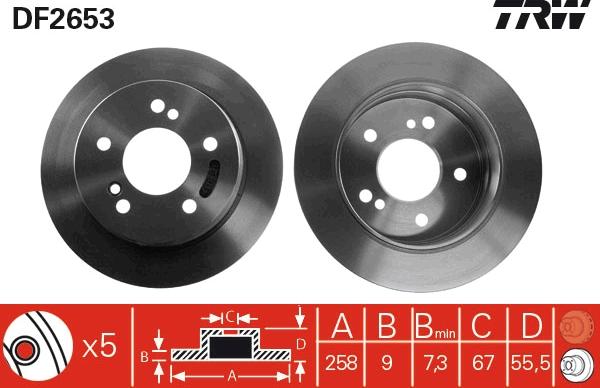 TRW DF2653 - Jarrulevy inparts.fi