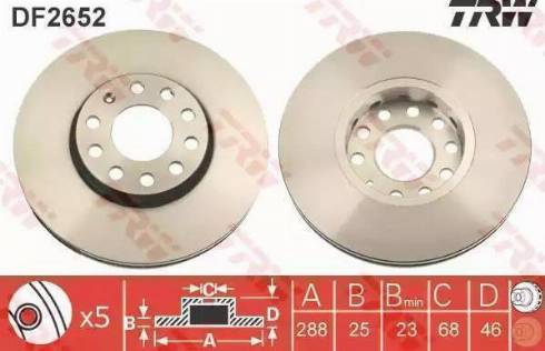 TRW DF2652BP - Jarrulevy inparts.fi