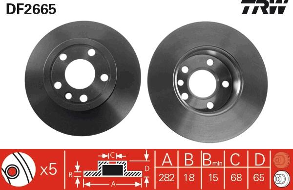 TRW DF2665 - Jarrulevy inparts.fi