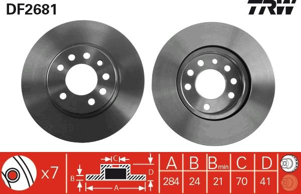 TRW DF2681 - Jarrulevy inparts.fi