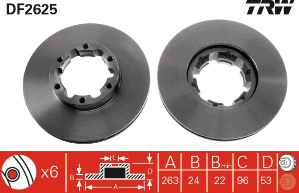 TRW DF2625 - Jarrulevy inparts.fi