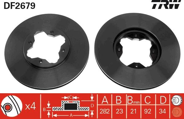 TRW DF2679 - Jarrulevy inparts.fi