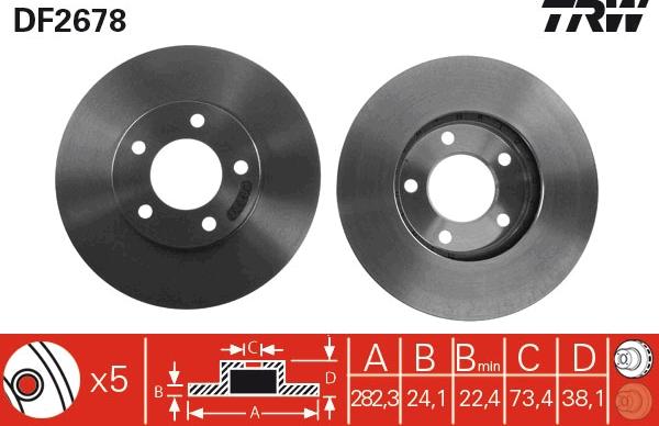 TRW DF2678 - Jarrulevy inparts.fi