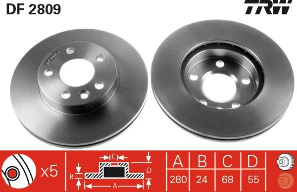 TRW DF2809 - Jarrulevy inparts.fi