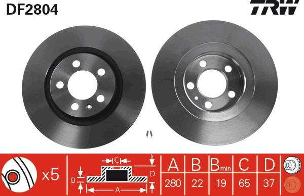 TRW DF2804 - Jarrulevy inparts.fi