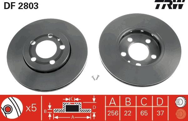 TRW DF2803 - Jarrulevy inparts.fi