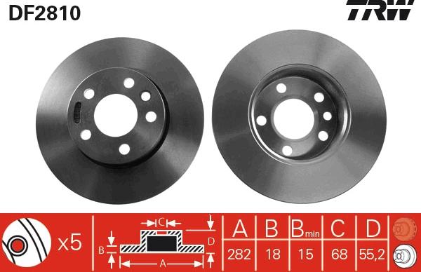 TRW DF2810 - Jarrulevy inparts.fi