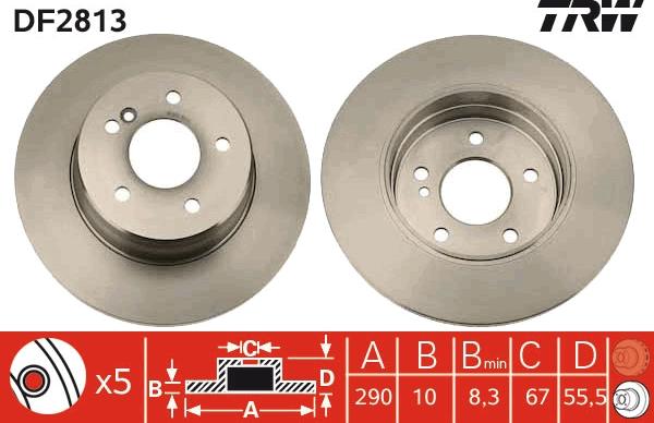 TRW DF2813 - Jarrulevy inparts.fi