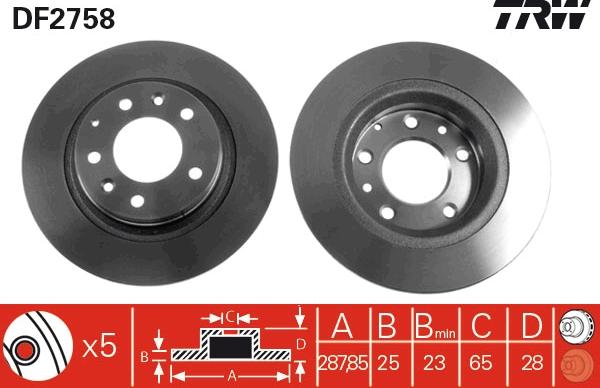 TRW DF2758 - Jarrulevy inparts.fi