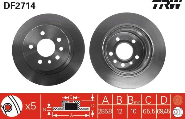 TRW DF2714 - Jarrulevy inparts.fi