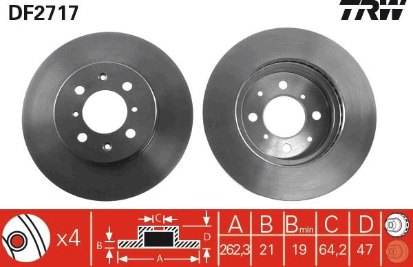 TRW DF2717 - Jarrulevy inparts.fi