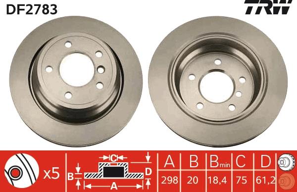 TRW DF2783 - Jarrulevy inparts.fi